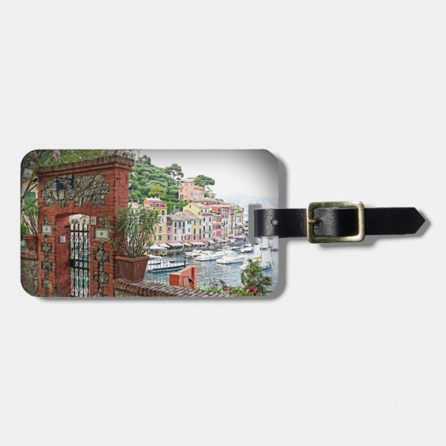 Gateway to Paradise in Portofino, Italien Gepäckanhänger (Vorderseite horizontal)