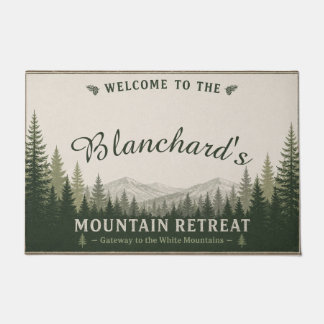 Gateway White Mountains Rückzugsort Personalisiert Fußmatte