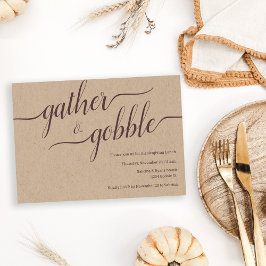 Gather & Gobble Script Erntedank / Freundschaft Einladung