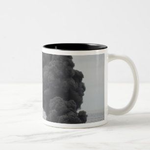 Gathered konzentrierte Ölbrände Zweifarbige Tasse