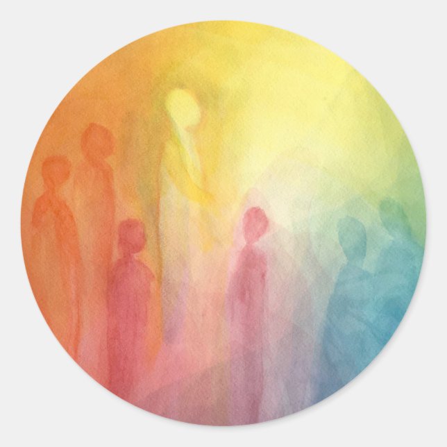 Gathering in the light  runder aufkleber (Vorderseite)