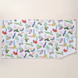 Gathering of Nudibranchs | Ocean Art Design Strandtuch
