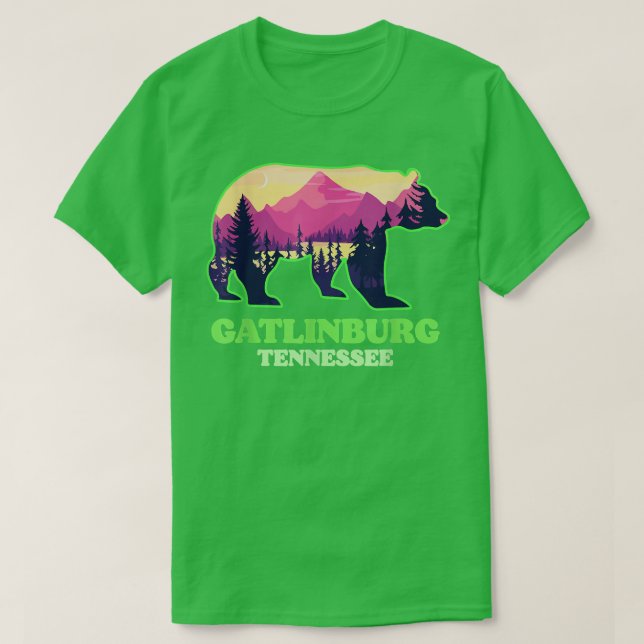 Gatlinburg Tennessee Bär Große, raue Berge so T-Shirt (Design vorne)