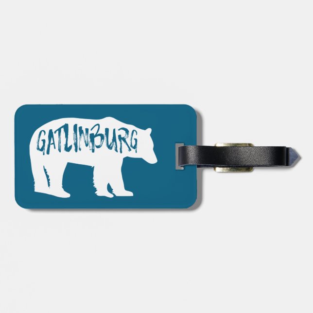 Gatlinburg Tennessee Bear Gepäckanhänger (Rückseite horizontal)
