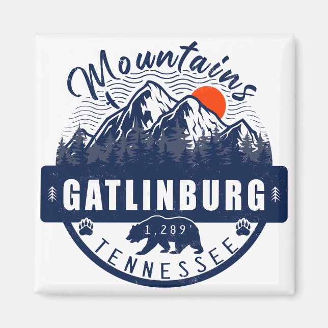 Gatlinburg Tennessee Berge Souvenirs Magnet (Vorne)