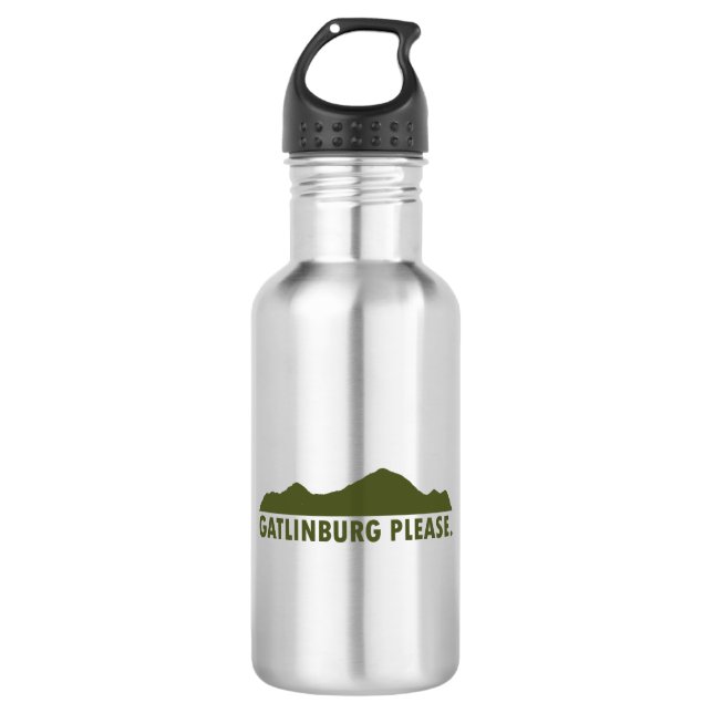 Gatlinburg Tennessee Edelstahlflasche (Vorderseite)