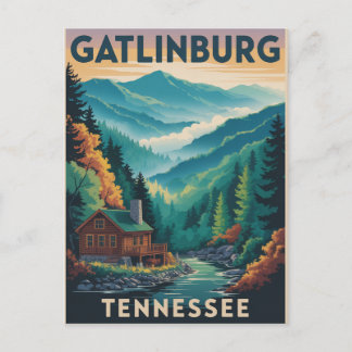 Gatlinburg Tennessee Große Rauchende Berge Malerei Postkarte