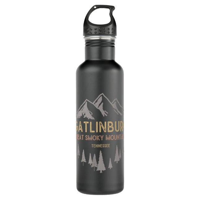 Gatlinburg Tennessee Große rauchige Berge Edelstahlflasche (Vorderseite)