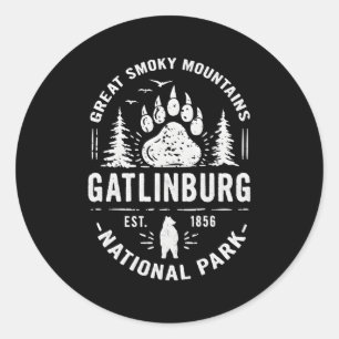Gatlinburg Tennessee Große Smoky-Berge Runder Aufkleber