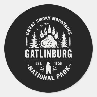 Gatlinburg Tennessee Große Smoky-Berge Runder Aufkleber