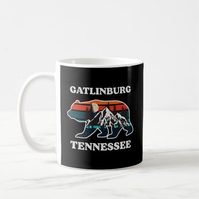 Gatlinburg Tennessee Grosser Smoky-Gebirgsbär Kaffeetasse (Links)