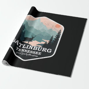 Gatlinburg Tennessee Grosses, rauschiges Gebirge W Geschenkpapier