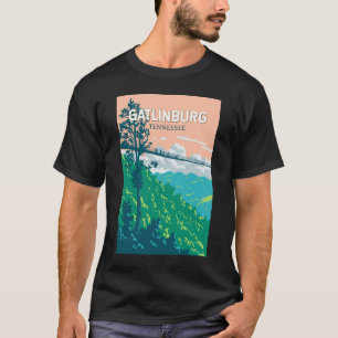 Gatlinburg Tennessee Illustration Kunst, Dichtung T-Shirt