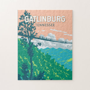 Gatlinburg Tennessee Illustration Reise Kunst
