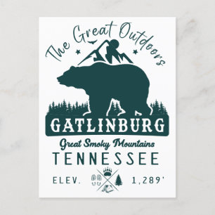 Gatlinburg Tennessee Minimalistisches Camping Souv Postkarte