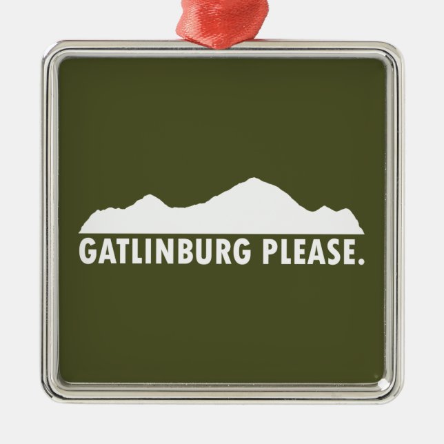 Gatlinburg Tennessee Ornament Aus Metall (Vorne)