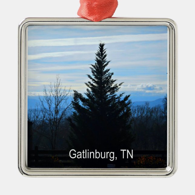 Gatlinburg, Tennessee Ornament Aus Metall (Vorne)