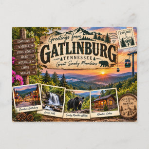 Gatlinburg, Tennessee Postkarte