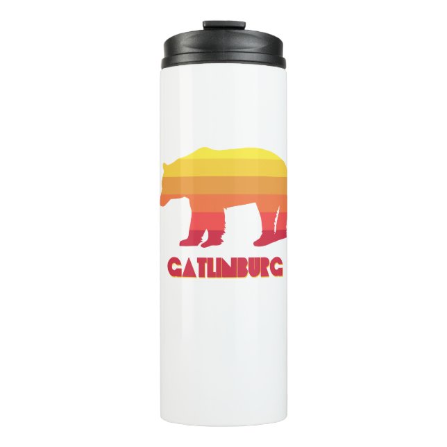 Gatlinburg Tennessee Rainbow Bear Thermosbecher (Vorderseite)