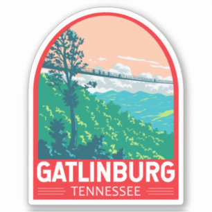 Gatlinburg Tennessee Reise Kunst Emblem Aufkleber