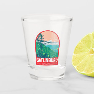 Gatlinburg Tennessee Reise Kunst Emblem Schnapsglas