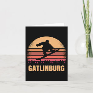 Gatlinburg Tennessee Snowboarden Außenbereich Vint Karte