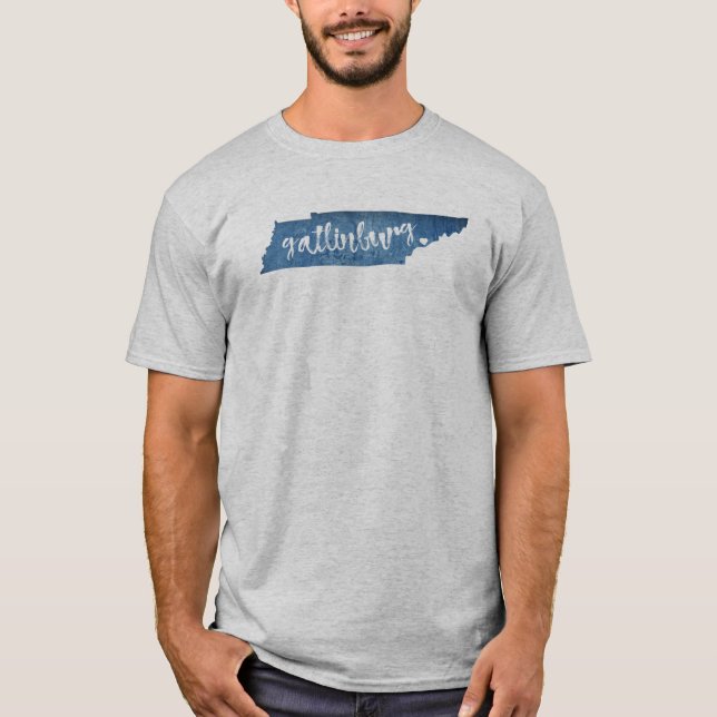 Gatlinburg Tennessee Wood Grain T-Shirt (Vorderseite)