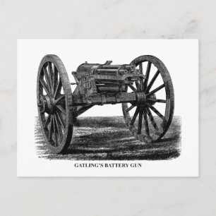 Gatling-Kanone Postkarte