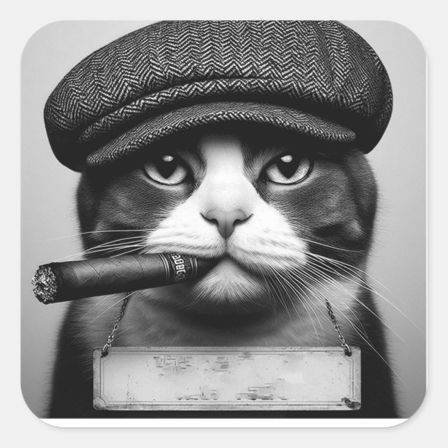 Gato bolchev quadratischer aufkleber (Vorderseite)