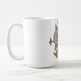 Gato brilhante cinza kaffeetasse