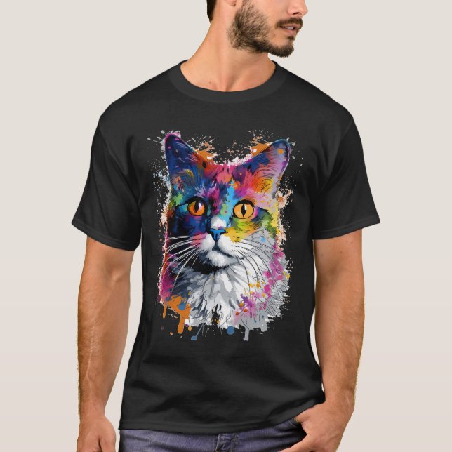 Gato caleidoscopio T-Shirt (Vorderseite)