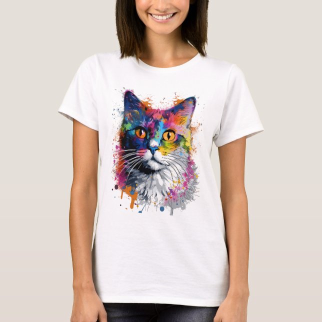 Gato caleidoscopio T-Shirt (Vorderseite)