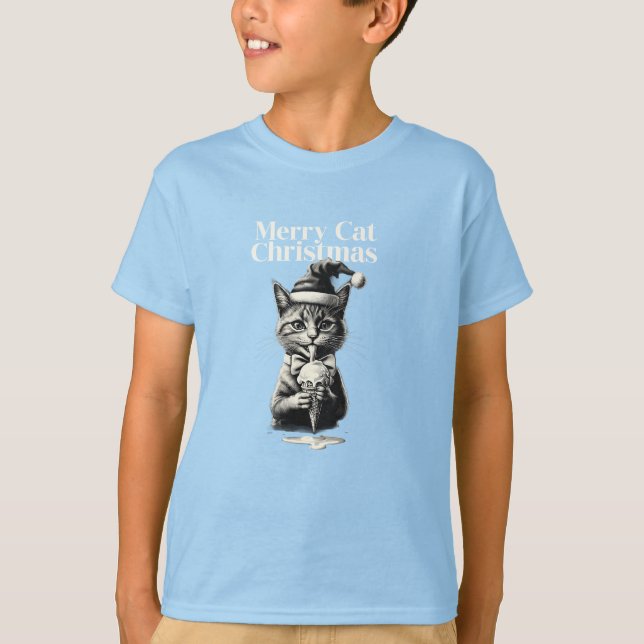 Gato en la hierba. T-Shirt (Vorderseite)
