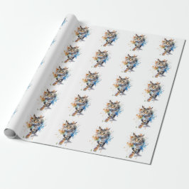Gato en movimiento: belleza y gracia geschenkpapier