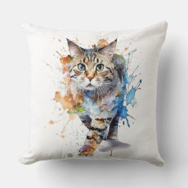 Gato en movimiento: belleza y gracia Kissen