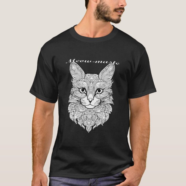 Gato Mandala de Relax T-Shirt (Vorderseite)