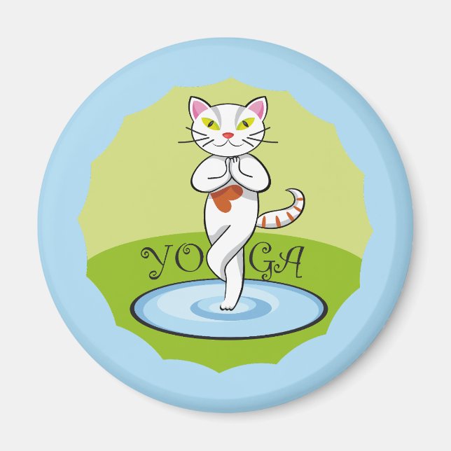Gato Yoga Magnet (Vorne)