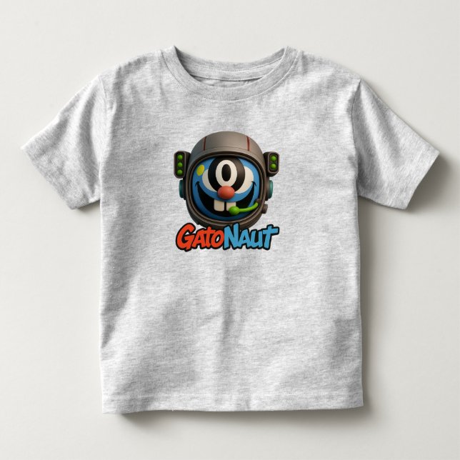 "GatoNaut: Nur Space Vibes" Kleinkind T-shirt (Vorderseite)