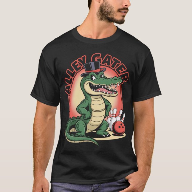 Gator Alligator Bowling T-Shirt (Vorderseite)