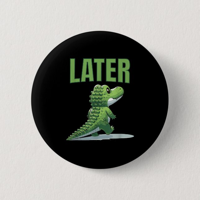 Gator Alligator Graphic Button (Vorderseite)