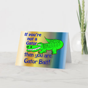 Gator Bait Greetings Karte