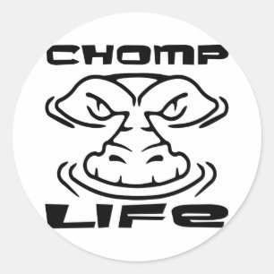 Gator Chomp Life Runder Aufkleber
