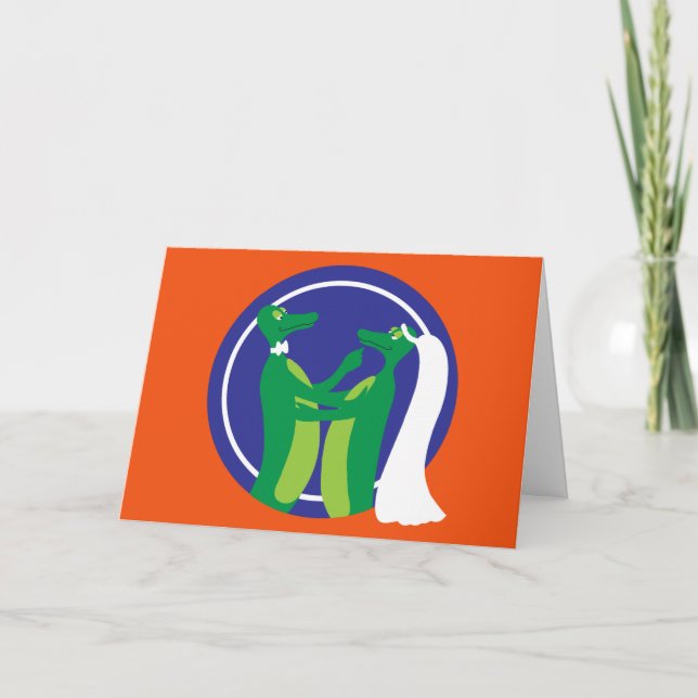 Gator Couple Karte (Vorderseite)