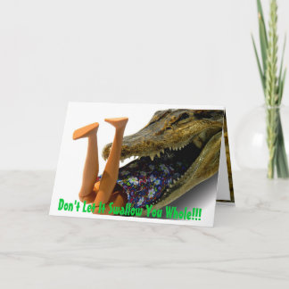 Gator Head Legs Happy Birthday Karte