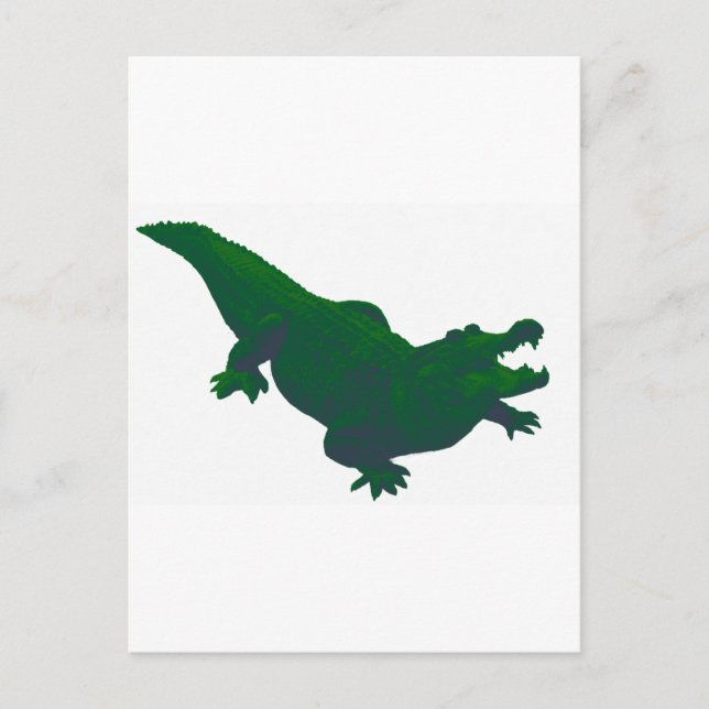 GATOR IN GREEN POSTKARTE (Vorderseite)