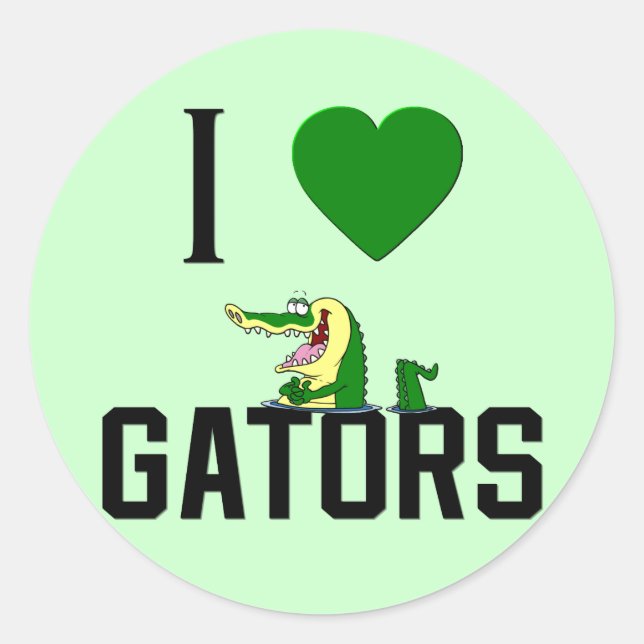 Gator Runder Aufkleber (Vorderseite)