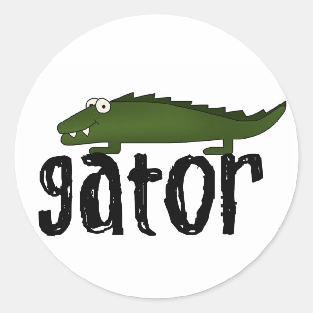 Gator Runder Aufkleber (Vorderseite)