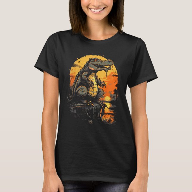 Gator T-Shirt Retro Style Graphic T-Shirts for Men (Vorderseite)