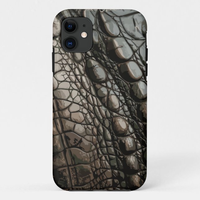 Gator Textur Case-Mate iPhone Hülle (Rückseite)