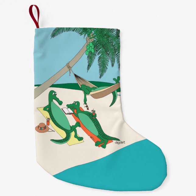 Gator Tropical Christmas Strumpf Kleiner Weihnachtsstrumpf (Vorderseite)